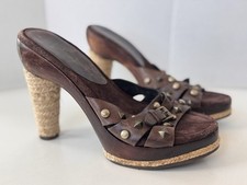 Vintage 90s Y2K Style Matisse Studded Chunky Platform Rope Heel Sandals Shoes 8