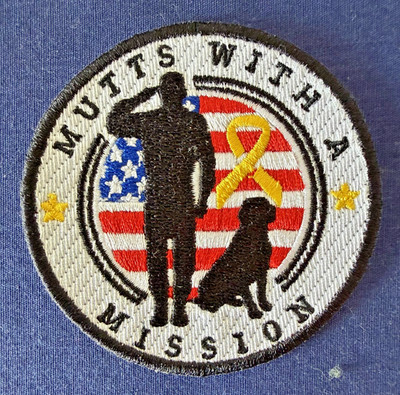 Mutts with a Mission PATCH - Service Dogs for Disabled Veterans - 3'' diameter