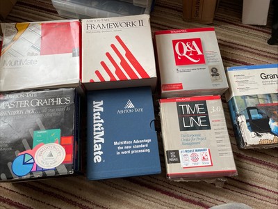 Ultra Rare Vintage Retro 80 s IBM Pc Dos Software 5 1/4  & 3.5  Disks INSANE UVP