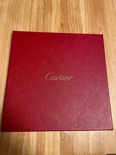 Cartier Red Large Format Scarf (Unused) with Guarantee - Luxury Accessory
