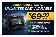 AT&T Unlimited Data Hotspot | Netgear 815S 4G LTE Mobile Hotspot| $69.99 / M