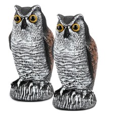 Vivid Owl Decoy Statue Protect Garden Yard Pest Repellent Bird Scarecrow Outdoor