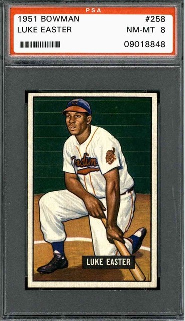1951 Bowman #258 Luke Easter - PSA 8