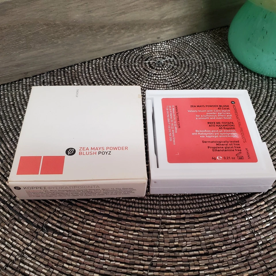 Korres Zea Mays Powder Blush~45 CORAL~6g/0.21oz, New In Box, Discontinued & VHTF - Image 4 of 4