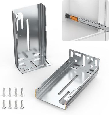 5 Pairs Rear Mounting Brackets for Soft Close Drawer Slides, Drawer Bracket for