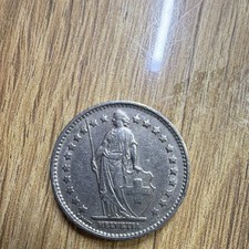 Schweiz 1 Franken 1970 Silberm&uuml;nze Helvetia 0.835 nicht zertifiziert