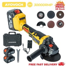 1500W Angle Grinder Cordless 125mm Heavy Duty Cutting Grinding with 2 Batteries