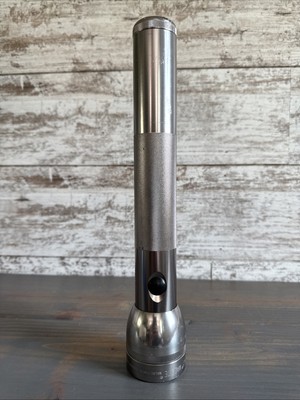 Large Silver Mag-Lite Instrument USA Flash Light  15'' BATTERY NOT INCLUDED