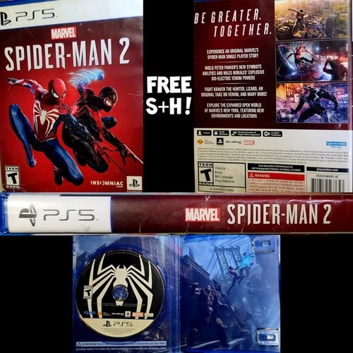Marvel Spider-Man 2 PS5 (Sony PlayStation 5 2023) FREE S+H !