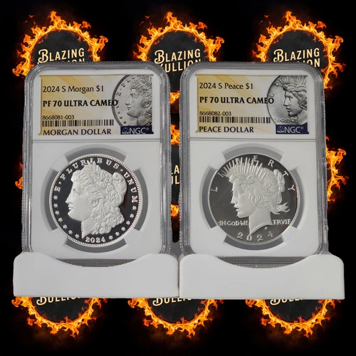2024 S Morgan & Peace Silver Dollar $1 NGC PF70 Ultra Cameo #003 Matching (E003)