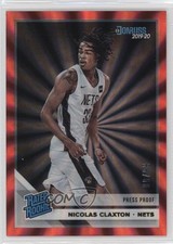 2019-20 Donruss Rated Rookie Press Proof Red Laser 9/99 Nic Claxton Nicolas 09wc