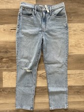 NWT Madewell Perfect Vintage Crop Jean Size 30 Light Wash Distressed