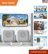 Home Security Made Easy - 2 Pack 2K Window Cameras with Alexa & 24/7 Recording