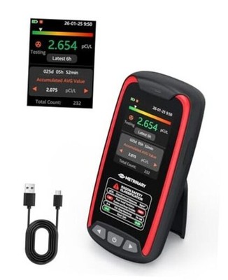 Radon Detector for Home, Portable Radon Monitor with TFT Color Display,