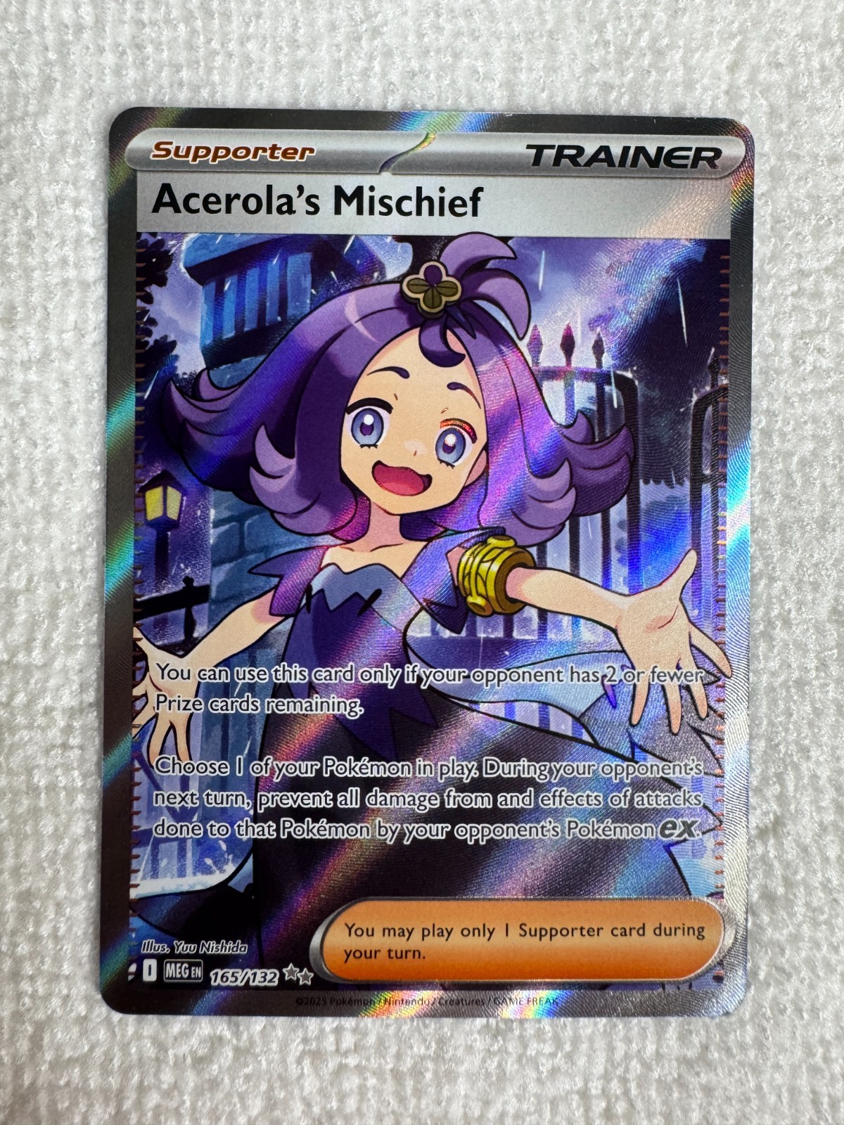 Pokémon Acerola's Mischief Me01 Mega Evolution 165/132 Holo Ultra Rare English