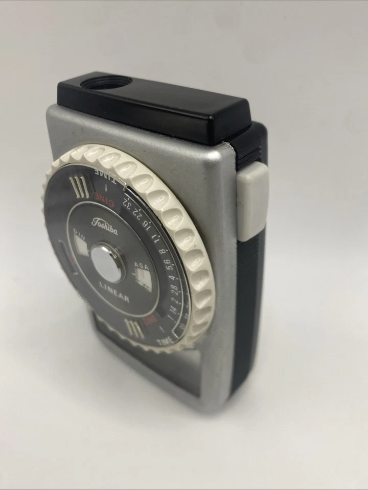 Medidor de luz linear TOSHIBA medidor de luz com estojo Japão fotografia vintage não testada - Imagem 4 de 4