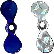 (20) Foil Propeller Blades #3 Silver Purple Dye 7/8" Long Multi-Dimension Foil