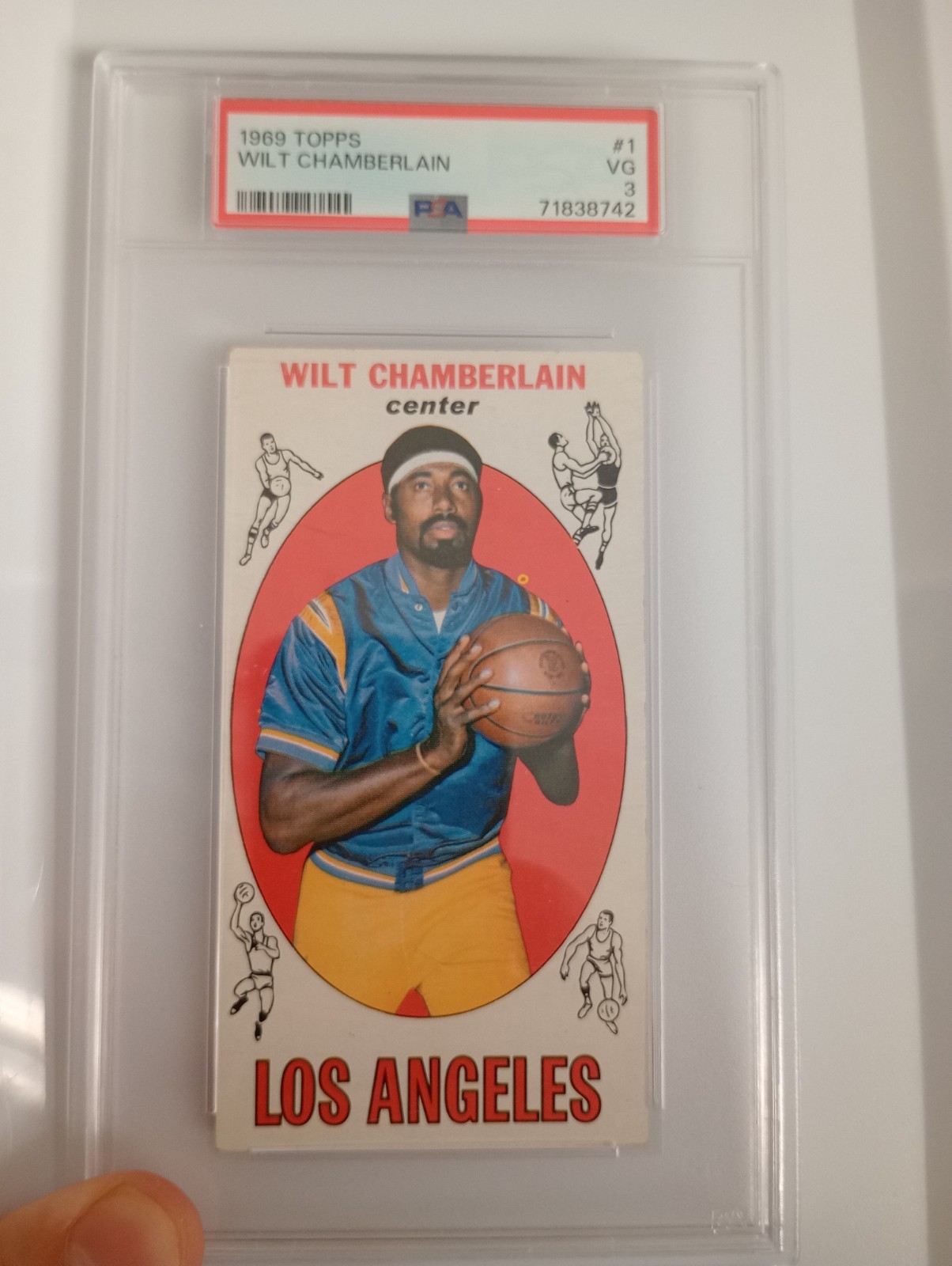 1969 Topps #1 Wilt Chamberlain PSA 3 VG Los Angeles Lakers