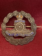 Lovely WW1/ RA Royal Artillery Sterling Silver Enamel Sweetheart Brooch w/fixing