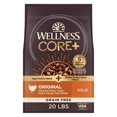 Wellness CORE+ (Formerly RawRev) Natural Grain Free Dry Dog Food, 20 Lb