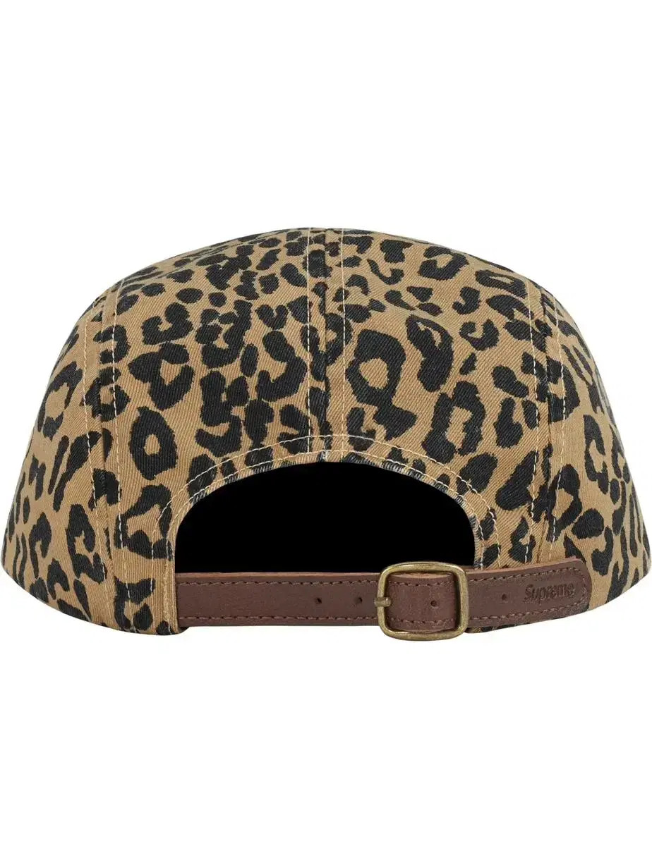 Brand New) Genuine Supreme Washed Chino Twill Camp Cap Leopard