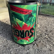 90’s SURGE Soda Can GIANT Promotional Display Rolling Cooler Retro Read Desc