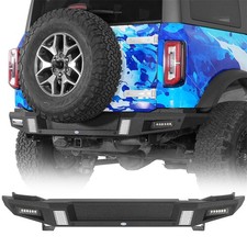 Classic Steel Rear Back Bumper W Led Lights For 2021-2026 Ford Bronco 24-door