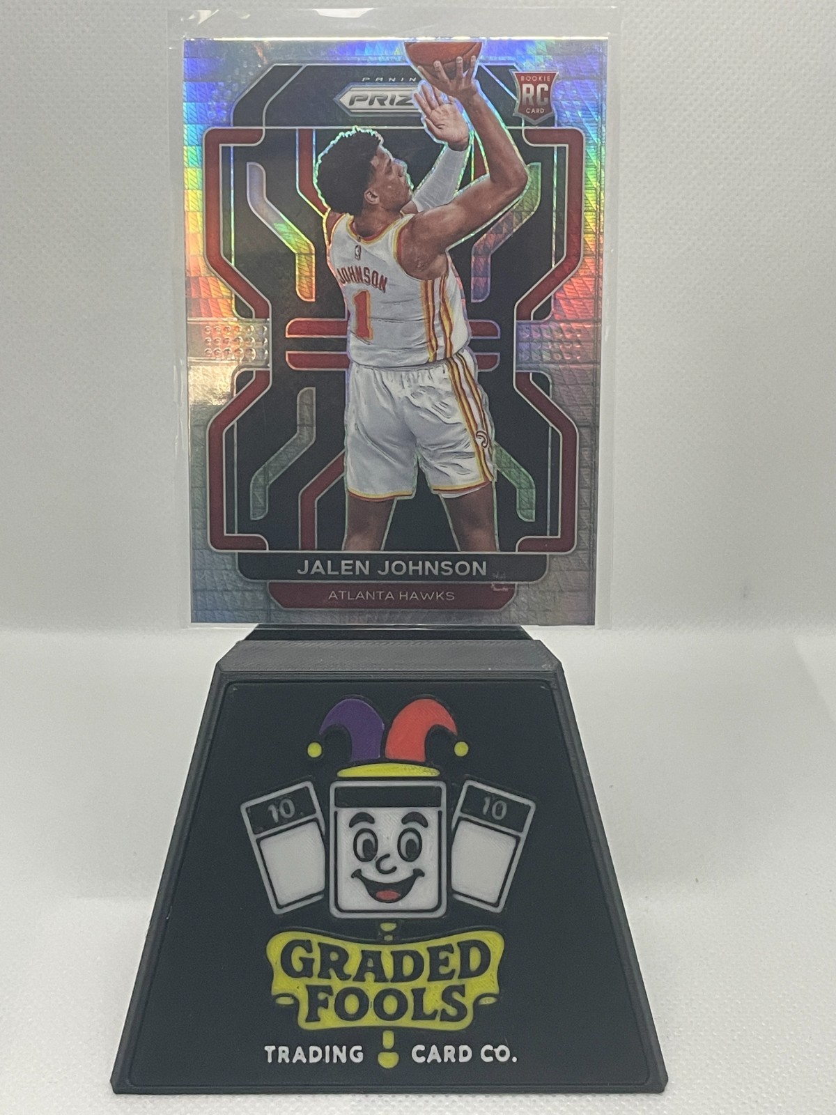 2021-22 Prizm #305 - Jalen Johnson - Hyper Prizm RC Rookie - Atlanta Hawks