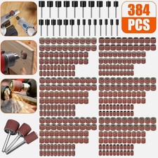 384PCS Drum Sanding Kit For Dremel Nail Drill Bits Rotary Tools Set