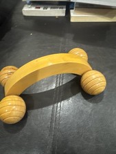 Wooden Handheld Massager Roller   Manual Neck  Body Muscle Therapy Tool