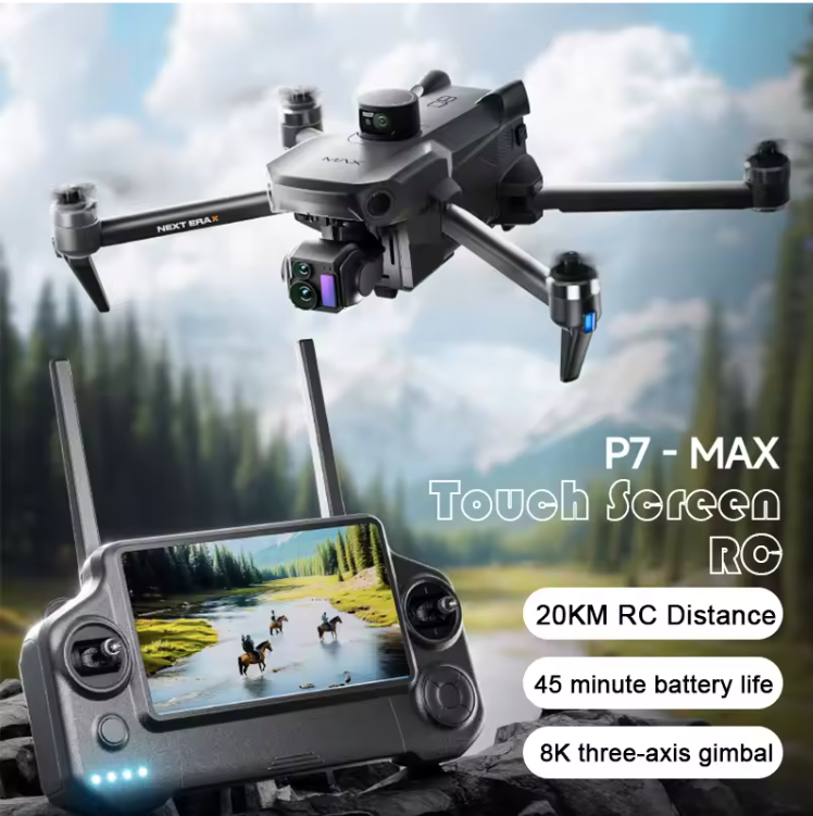 P7 8K Professional GPS Drone with HD Camera WiFi FPV Foldable 20KM RC Quadcopter