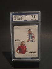Messi Haaland Exclusive Legends Edition Leaf 2023 Double #ELE-10 CCG Gem Mint 10