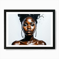 Mural Art Painting Of Beautiful Wom Framed Wall Art Poster Canvas Print Picture