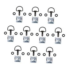 Motorcycle Race Fasteners Quick Release D-Ring 1/4 Turn Race 17mm Chrome Black