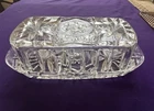 Vintage Clear Glass Anchor Hocking Starburst Covered Butter Dish