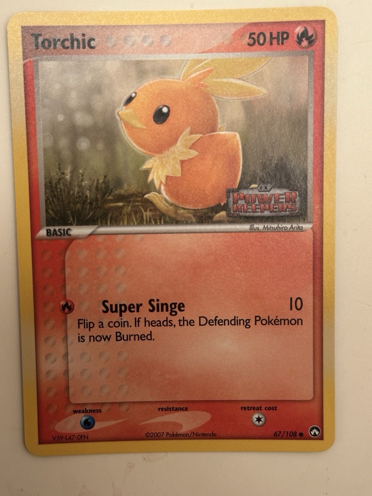 Pokémon TCG Torchic Power Keepers 67/108 Reverse Holo Common 2007