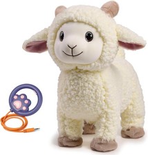 Electronic Interactive Singing Walking Lamb Plush Toy, Sheep Stuffed Animal w...