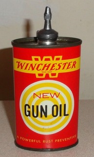 Vintage Old Oval Lead Spout Top WINCHESTER 3 Oz Gun Oil Can Household Oiler Tin