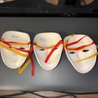 Vintage Hand Painted Ceramic Masks Mario Gras Style Great Colors Lot Of 3 — photo 5