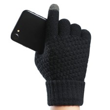 2 Pairs Knitted Gloves Warm Hand Gloves Thicken Gloves for Women Men