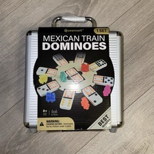 Queensell Mexican Train Dominoes Set Adults Tile Board Game - Dominos Set Class