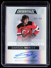 2021-22 UD Credentials Dawson Mercer Debut Ticket Access Auto #/199 #DTAA-DM