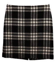 TALBOTS Women's Thick Flannel Wool Pencil Skirt Lined Plaid Multicolor Size 8P