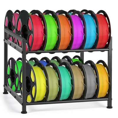 MAYJOY Desktop 3D Printer Filament Storage Rack   2-Tier Metal Spool Holder, F