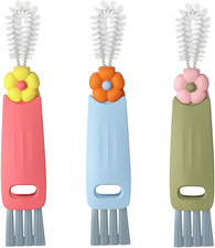 3 in 1 Cup Lid Cleaning Brush Set for Bottle Gap Tight Spaces Cup - Multifunctio