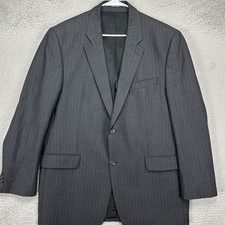 Vintage Ralph Lauren Dillards Blazer Mens 48L Gray Sport Coat Jacket Striped EUC