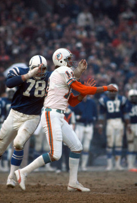 #ad Don Strock Miami Dolphins gets his pass off under pressure from Jo Old Photo AU $9.00