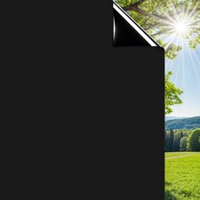 Blackout Window Film, Black Out Windows Film Static Cling Non-Adhesive Total ...