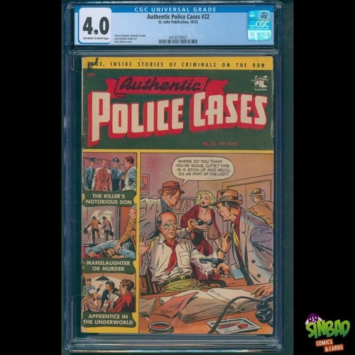 Authentic Police Cases 22 Matt Baker cover CGC 4.0 eBay