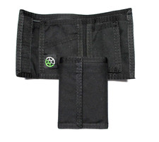 Kid sized Nylon Billfold Wallet with Coin Pocket - Black